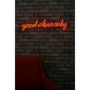 Wallity Good Vibes Only - Crveno Dekorativno Plastično Led Osvetljenje