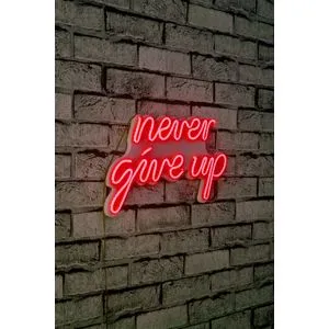 Wallity Never Give Up - Crvena dekorativna plastična LED rasveta