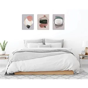 Wallity UDC02 Dekorativna Slika na Platnu u Više Boja (Set od 3 Komada)