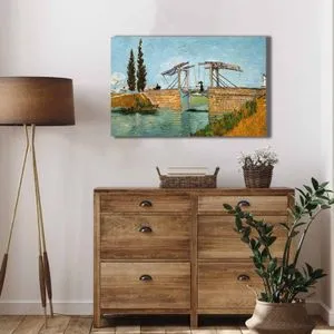 WallXpert slika na platnu 4570VANGOGH006, most Langlois u Arlu, Vincent van Gogh, 45 x 70 cm
