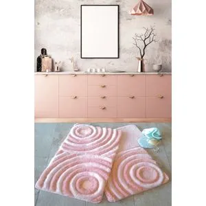 Wave - Powder Powder Acrylic Bathmat Set (3 Pieces)