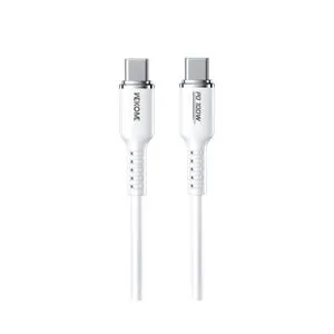 WEKOME Kabl 3.1 USB tip C M/M 1.2m, za Superbrzo punjenje 100W/480Mbps, Silicon Soft, beli WDC-11