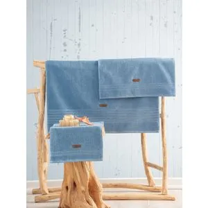 Wellness - Blue Blue Towel Set (3 Pieces)