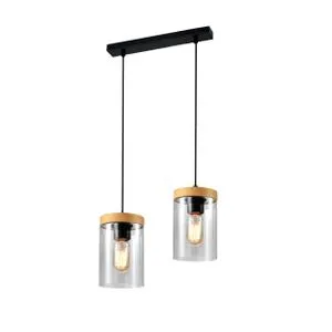 Wels Visilica Crna + Drvo  2x40W E27