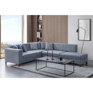 West Right - Sivi Ugaoni Sofa-Krevet