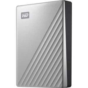 Western Digital WDBFTM0040BSL-WESN WD My Passport Ultra 4TB, USB3.2 Gen 1 Type-C (5Gbps), Silver ...