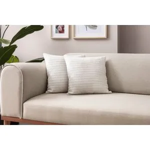 White 2031 White Cushion Cover Set (2 Pieces)