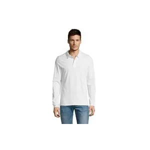WINTER II muška polo majica sa dugim rukavima - Bela, 3XL