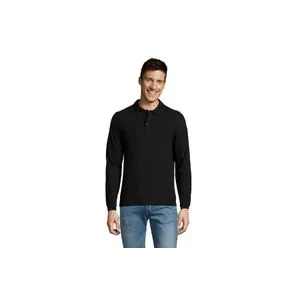 WINTER II muška polo majica sa dugim rukavima - Crna, XL