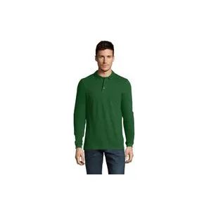 WINTER II muška polo majica sa dugim rukavima - Tamno zelena, XXL