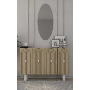 Woise Bohem KM120 - Bela, Sedefasti Hrast Konsola