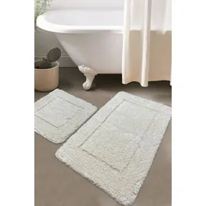 Wolle - 01 Ecru Bathmat Set (2 Pieces)