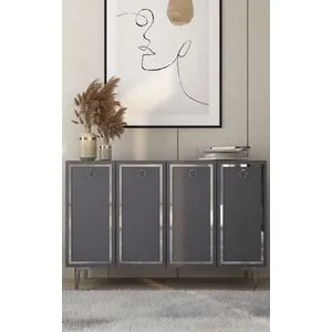 Wolly KM120 - Antracitna i Srebrna Konsola