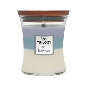 WoodWick Sveća  Trilogy Medium Calming Retreat 92965E