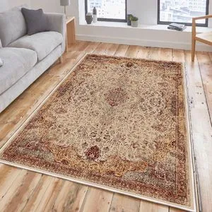 Woosonıl065 Bež Crveni Kameni Tepih (100 x 150 cm)