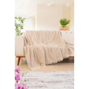 Woven Cozy - Beige Beige Sofa Cover