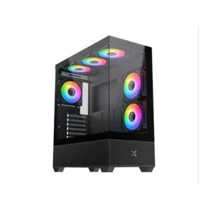 Xigmatek Alphard kućište Full Tower, 6 ARGB ventilatora sa daljinskim, kaljeno staklo, crno