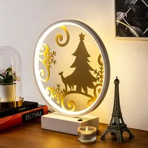 XMAS11 Bela i Zlatna Stočna Lampa