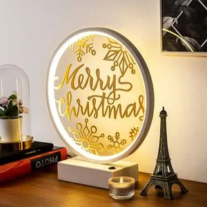 XMAS13 Bela i Zlatna Stočna Lampa