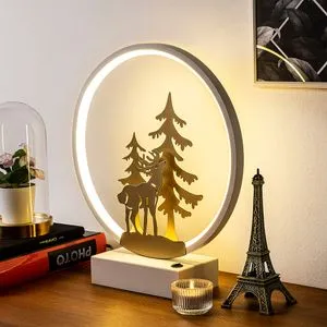 XMAS16 Bela i Zlatna Stočna Lampa