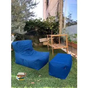 Xxl Sedir - Blue Blue Bean Bag Set (2 Pieces)