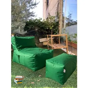 Xxl Sedir - Green Green Bean Bag Set (2 Pieces)