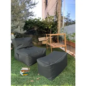 Xxl Sedir - Grey Grey Bean Bag Set (2 Pieces)