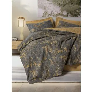 Yadawa - Mustard Mustard Ranforce Super King Quilt Cover Set (EU) (IT)