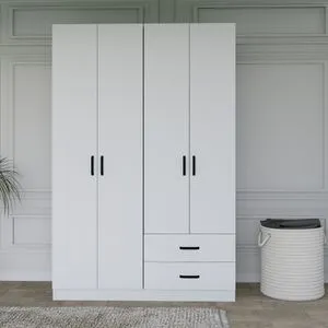 Yaman 1600-033 - White Matte White Wardrobe