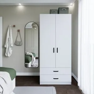 Yaman 1600-042 - White Matte White Wardrobe
