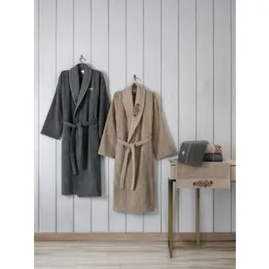 Yamka - Bež i Antracit Set za Kupaonicu