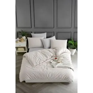 Yarn Dyed - Beige Beige Single Quilt Cover Set (DE)