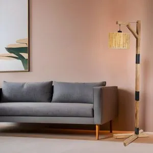 Yeni Liza Yanık Lambader Silindir Bambu 07 Abajurlu Oak
Wooden
Black Floor Lamp