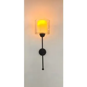 Yeni Sahra Siyah Bal Camlı Aplik Black Wall Lamp