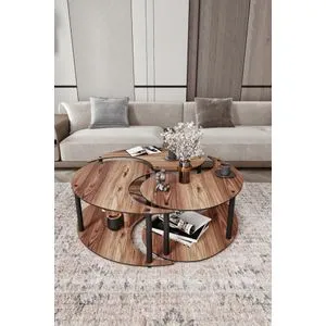 Yin Yang 3 70 - Walnut Walnut Coffee Table Set