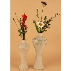 YL628 Beige Decorative Pot Set (2 Pieces)