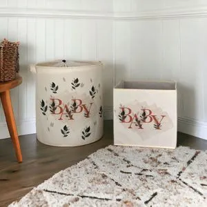 YLC473 Cream Felt Basket Set (2 Pieces)