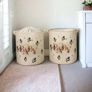 YLC477 Cream Felt Basket Set (2 Pieces)