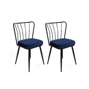Yıldız-944 V2 Dark Blue
Black 
 Chair Set (2 Pieces)