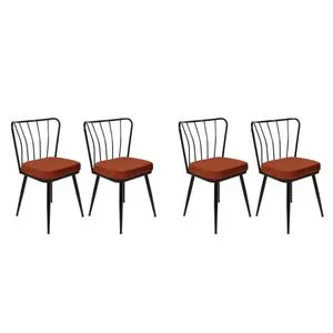 Yıldız-945 V4 Set Crnih i Crvenih Stolica (4 Komada)