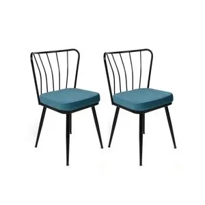 Yıldız-952 V2 Plavi Crni Set Stolica (2 Komada)