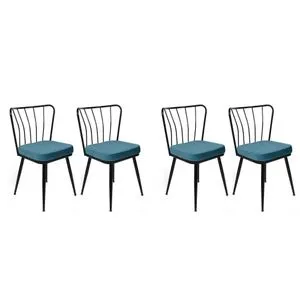Yıldız-952 V4 Blue
Black Chair Set (4 Pieces)