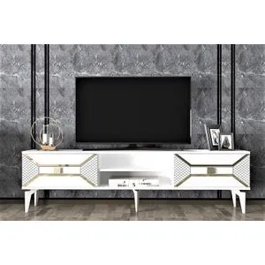Yumedi - White, Gold White
Gold TV Stand