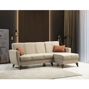 Zaden - Beige Beige Corner Sofa-Bed