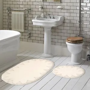 Zara - P - Cream Cream Bathmat Set (2 Pieces)