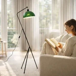Zelena i Crna Podna Lampa 242445