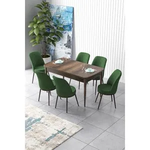 Zen - Baroque, Khaki Baroque
Khaki Extendable Dining Table & Chairs Set (7 Pieces)
