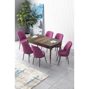 Zen - Baroque, Purple Baroque
Purple Extendable Dining Table & Chairs Set (7 Pieces)