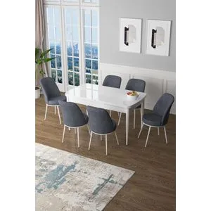 Zen - White, Fume White
Fume Extendable Dining Table & Chairs Set (7 Pieces)