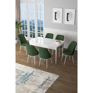 Zen - White, Khaki White
Khaki Extendable Dining Table & Chairs Set (7 Pieces)